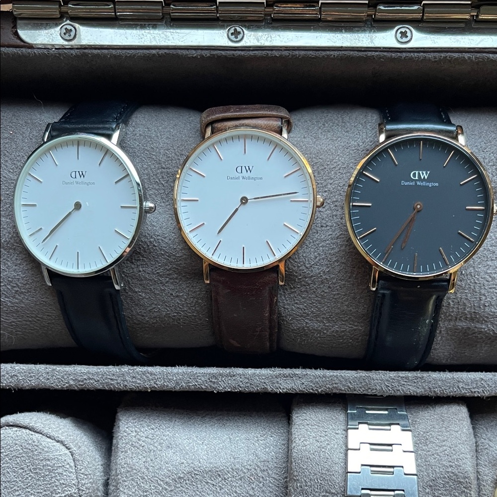 Daniel Wellington Classic Watch Set - Black, Brown, White
